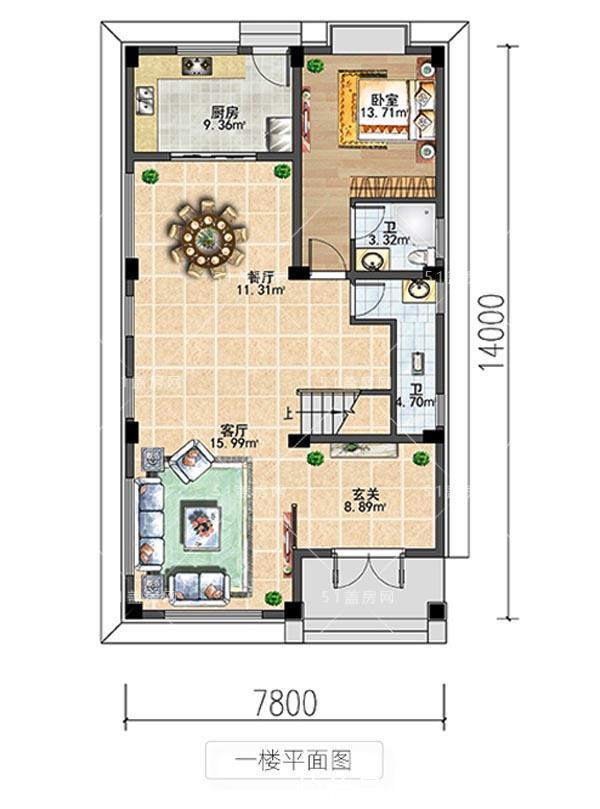 卧室|两款火遍农村的三层带阳台小别墅，占地100平米这样设计就对了