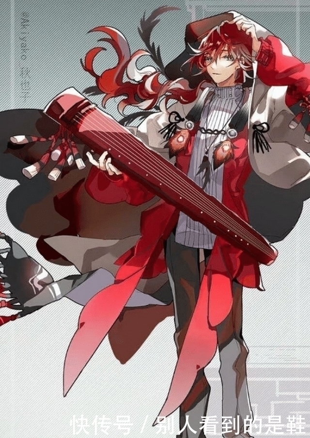 画师|画师将古物拟人化,七弦琴和千里江山图,全员变成二次元美男