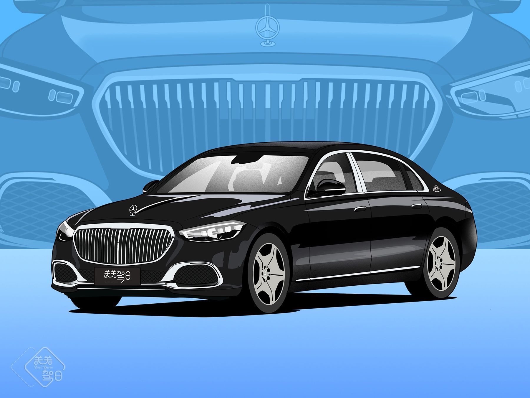 头等舱|关关驾日漫画日记 奔驰迈巴赫S480,150万的陆地奢华头等舱