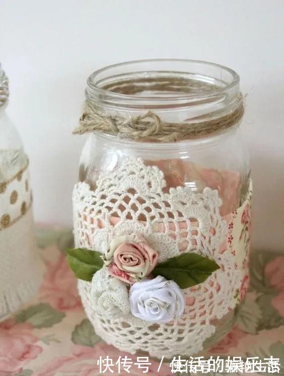 变废为宝|给普通的废旧玻璃瓶穿件衣服，颜值翻番！DIY变废为宝手工制作！