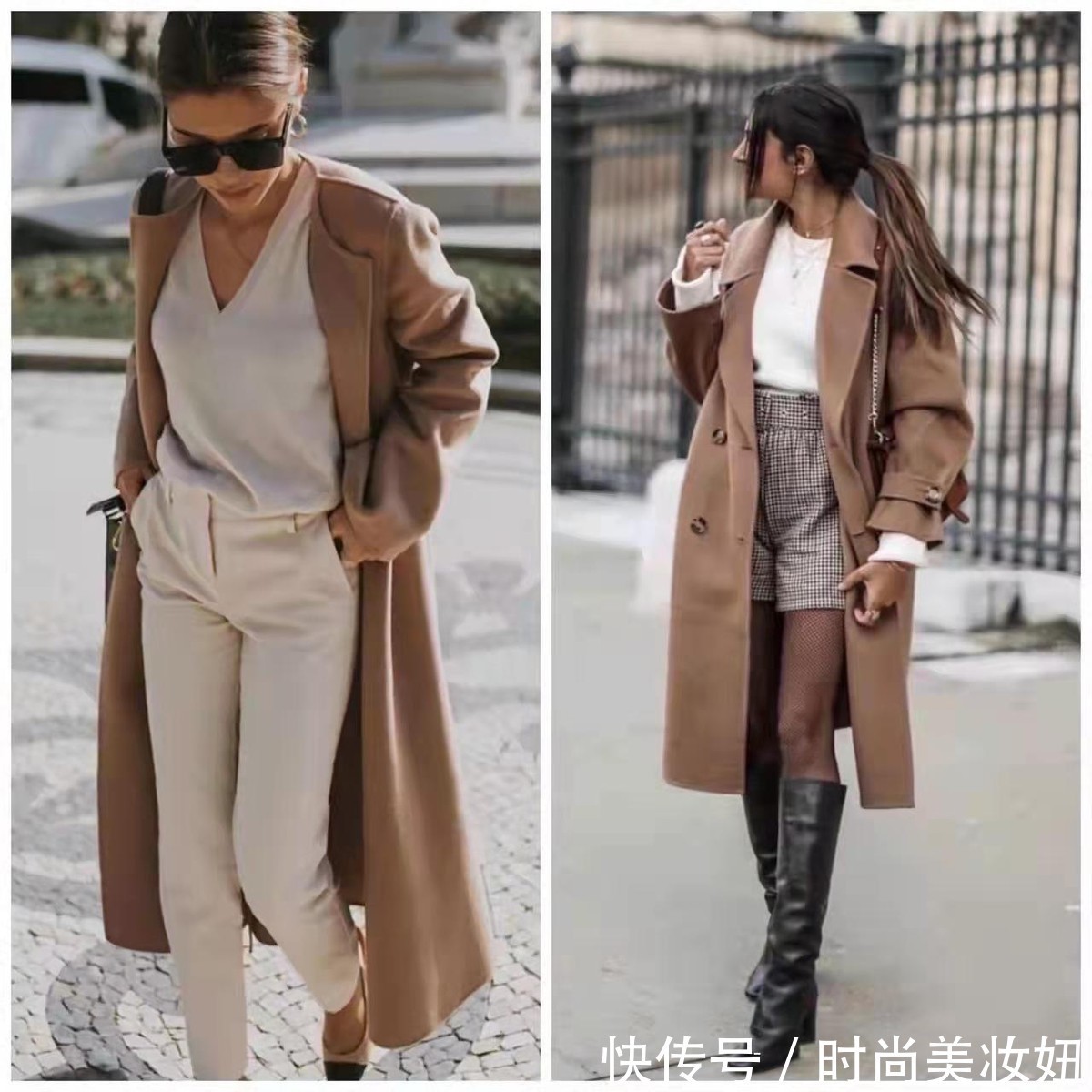 时尚度 终于知道驼色大衣为什么火了,配白色内搭这么高级,时髦精都爱