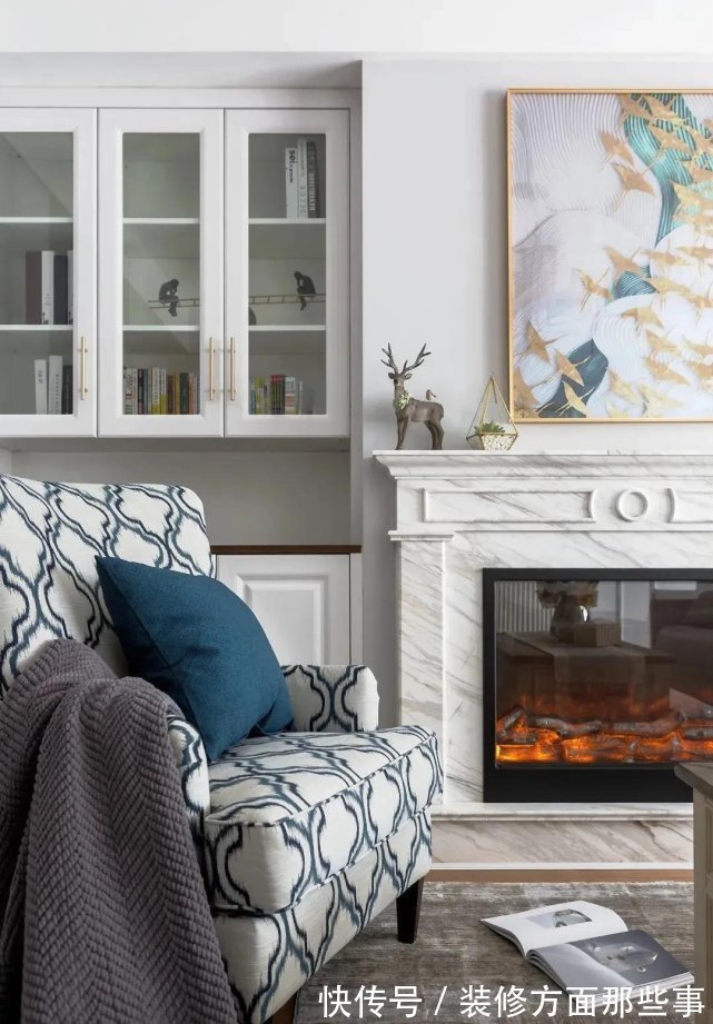 美学感|138平美式风三居室,客厅是宽阔而富有前史气味的