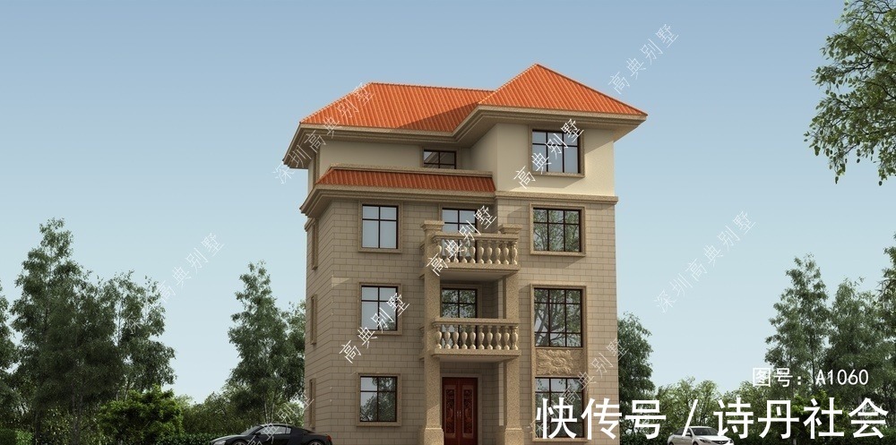 这款四层欧式别墅，外观时尚简约，百看不厌。