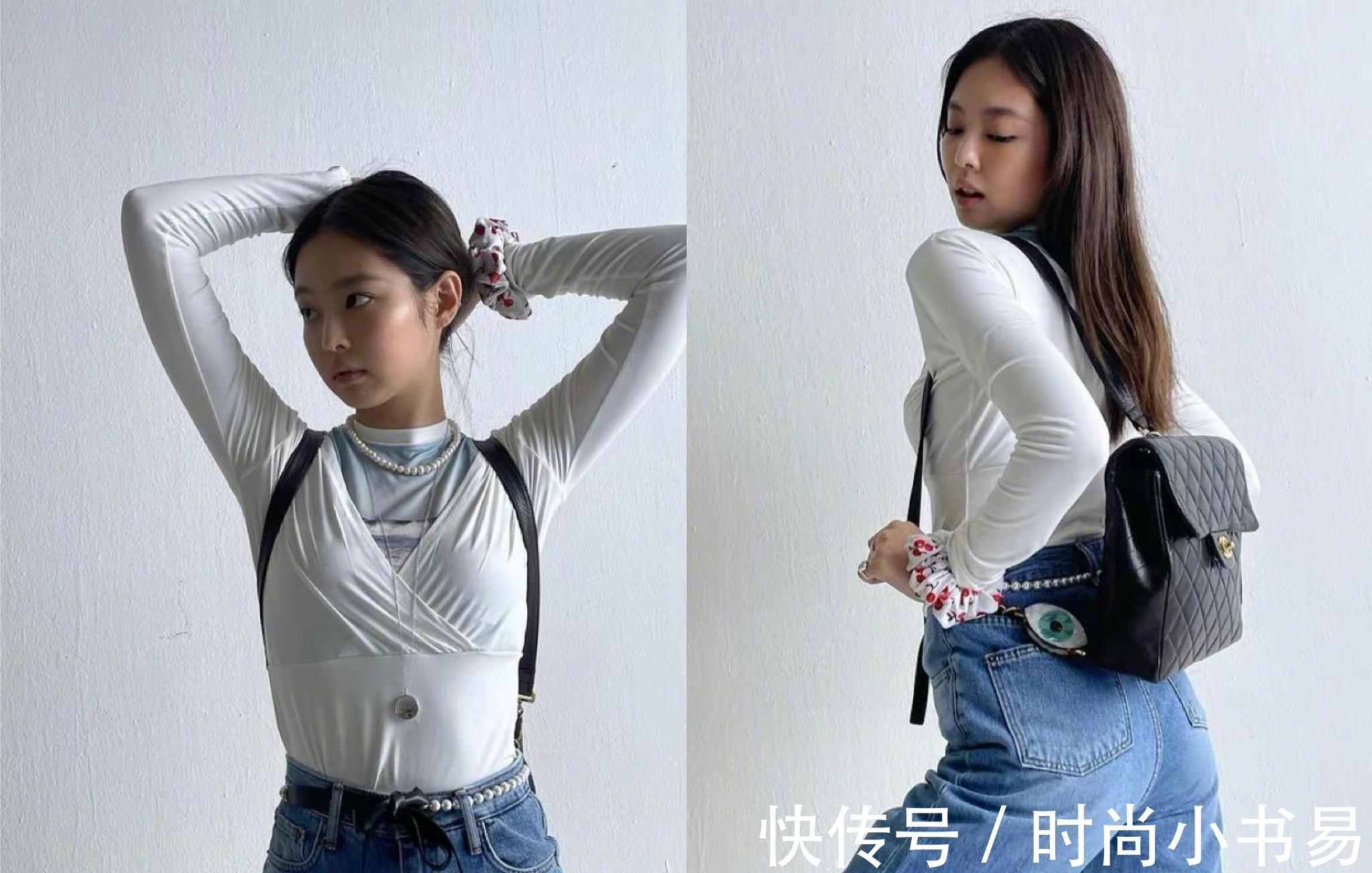 配饰|Jennie竟然用珍珠当腰带,三七亚洲黄金比例,腰线比太优越