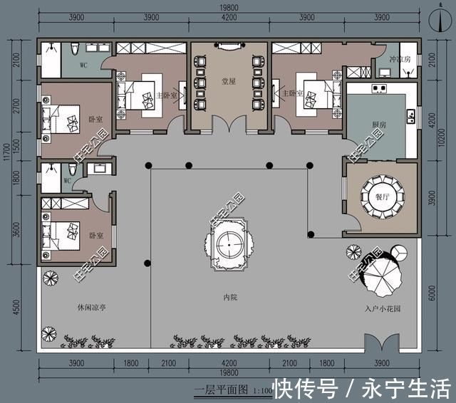 建筑|农村建房没有堂屋,那还怎么住人8套带堂屋户型30万就能盖