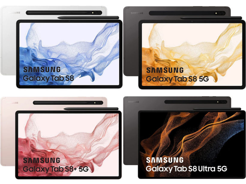 渲染图|三星 Galaxy Tab S8 系列全方位渲染图曝光：手写笔可“隐身”
