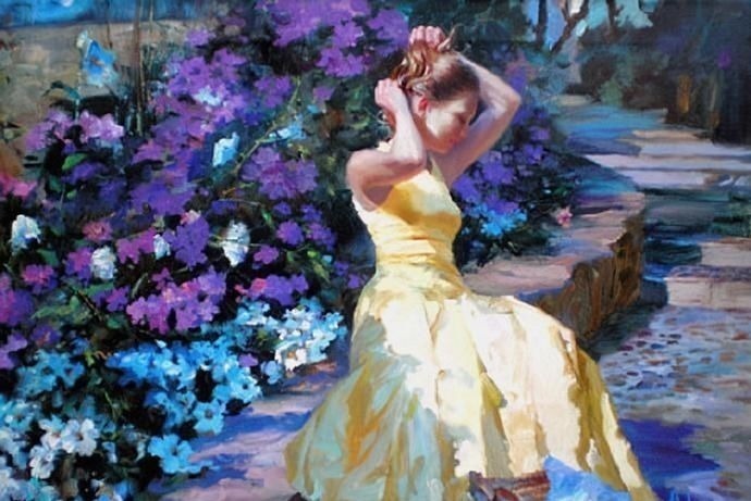 俄罗斯!人体艺术——俄罗斯画家人体油画中的美女娇艳如花