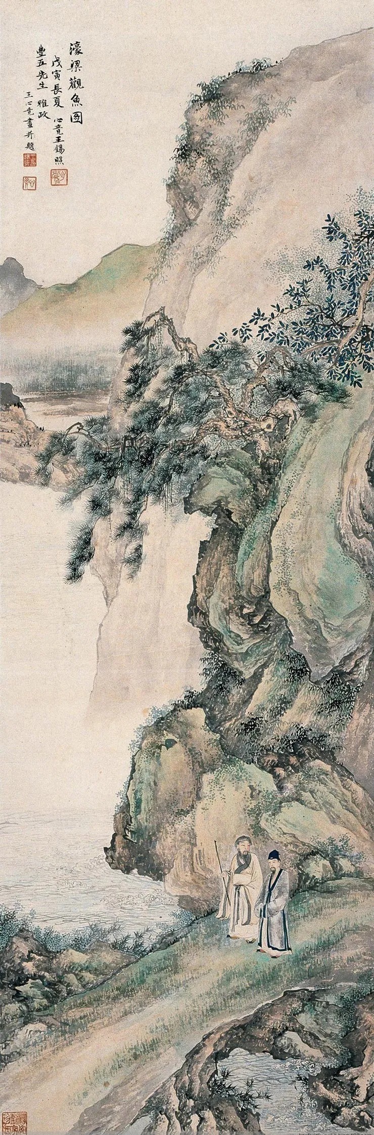 湖社画会&这山水画风清秀劲峭,气势开张,细腻典雅,笔法精致!