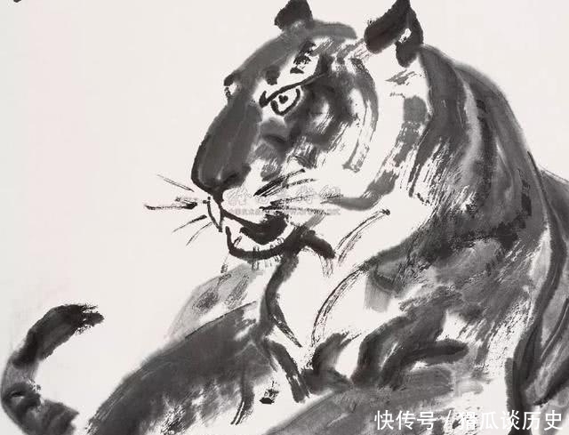 峰虎@他画一只瑟瑟发抖的老虎,却成千古名画?放大20倍看看旁边是什么