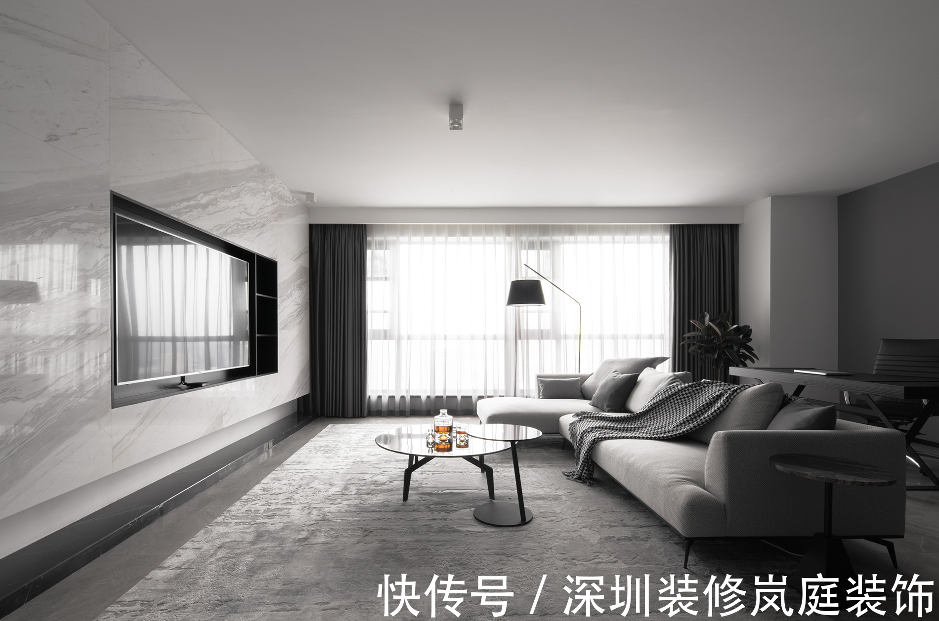 卫生间|深圳装修:尖岗山127㎡现代简约,时尚黑白灰,生活时尚且唯美