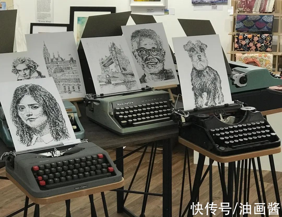 库克！他用打字机“打印”风景画，每个插图由数千个字符组成，令人惊叹