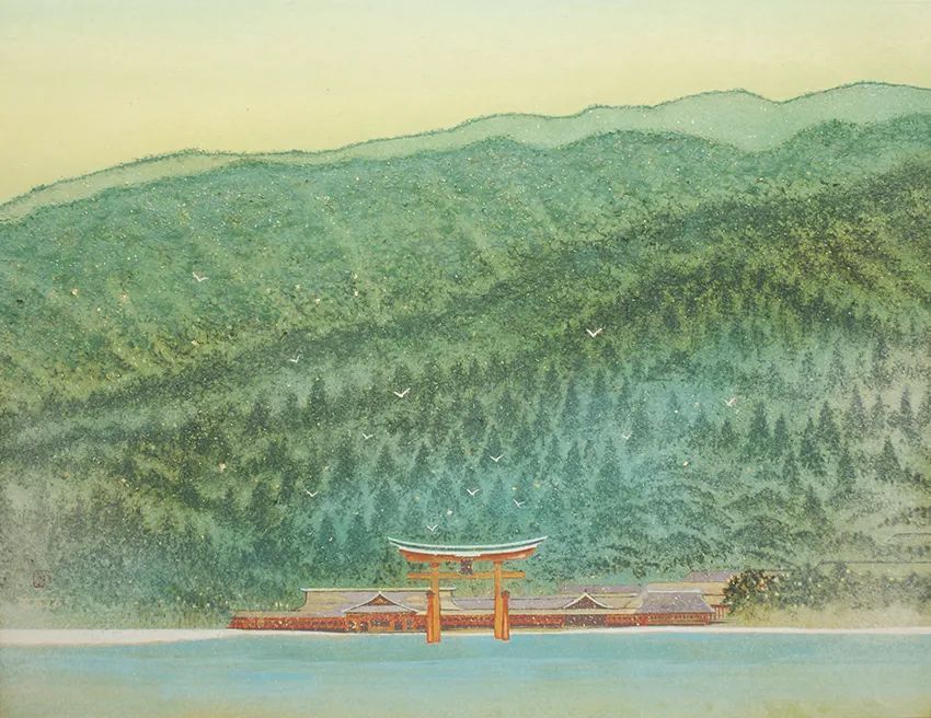 画家#这位日本画家的画有一种静谧的精致感,唤起一种沉思、空灵的感觉