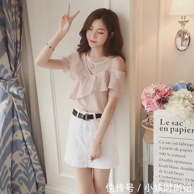 性感|炎炎夏日，浪漫又清凉当然首选雪纺衫了