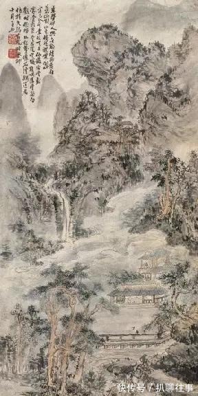 西岩松雪图@清初四大画僧笔下的意境山水,不只是养眼