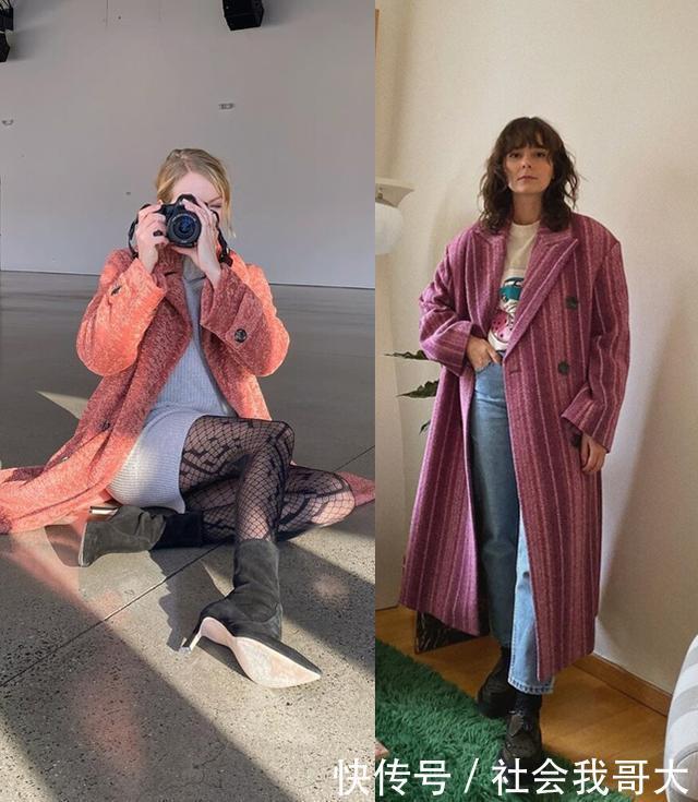 怪不得彩色大衣这么火,活泼时尚还吸睛,满大街都是在衬托它