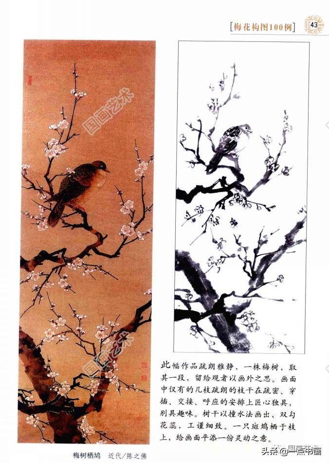 梅花构图100例（2）