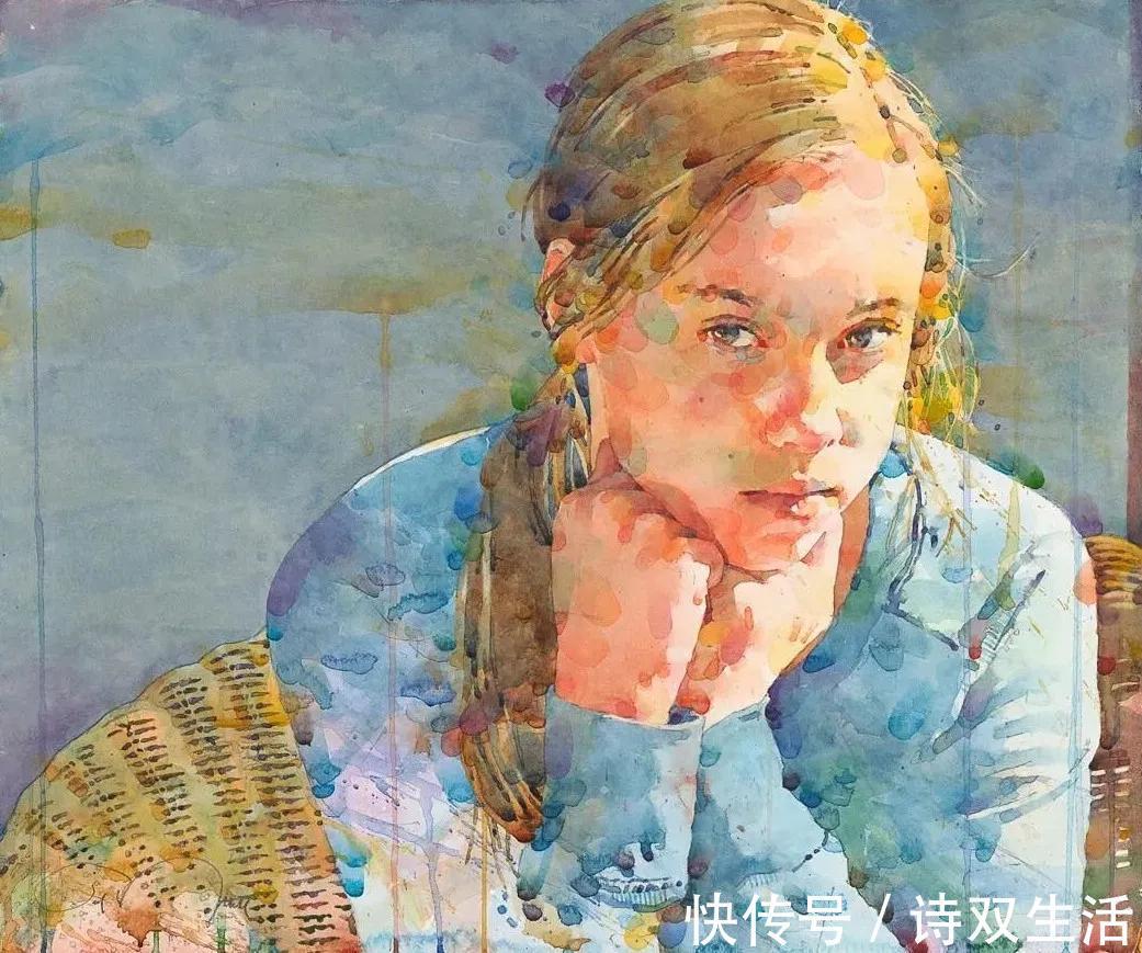 艺术学院&他笔下的人物生动活泼,色块叠加的恰到好处!