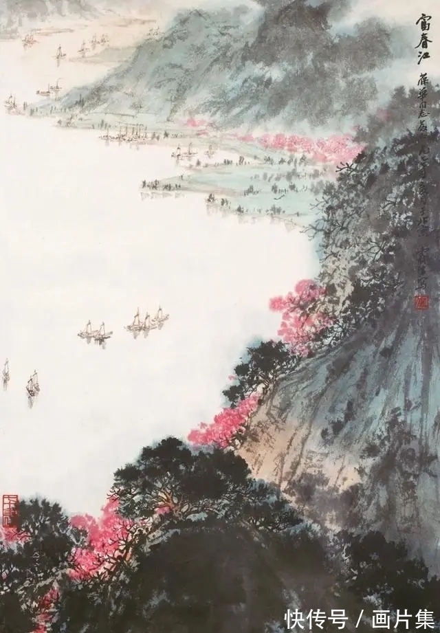 金陵画派$他跟随山水画大师傅抱石习画二十年,为傅派山水第一传人