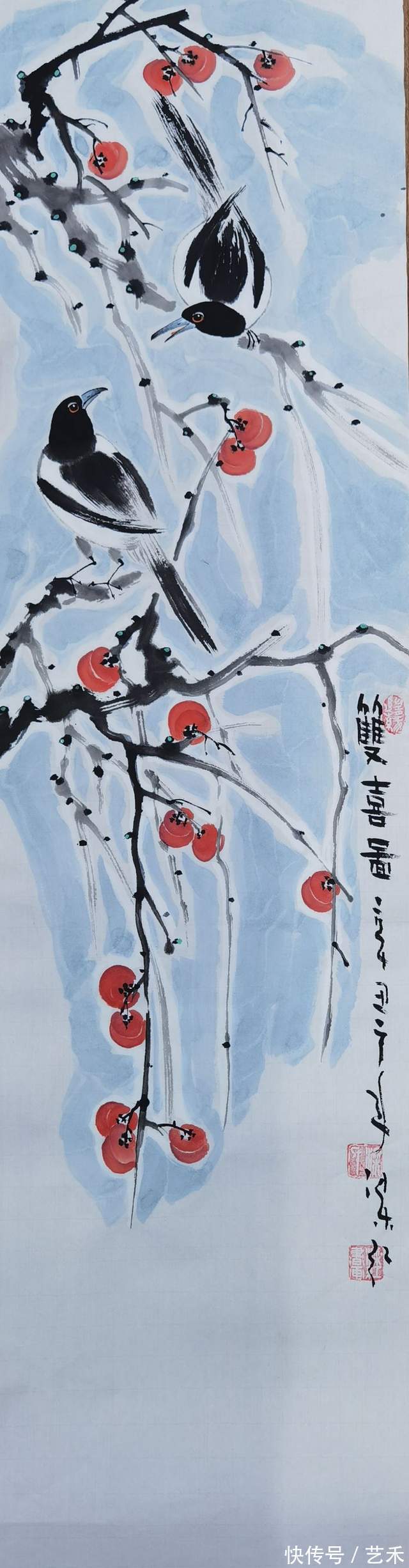 叶建民!画家梁红《冬奥献礼》 ——炫舞冰雪助冬奥 翰墨丹青贺新春