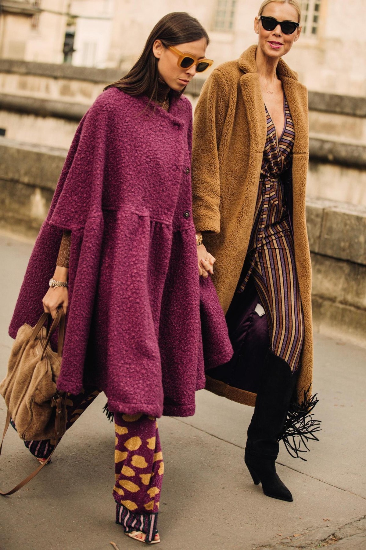 阔腿裤|法国街头穿搭分享,每套服装都有复古范,优雅女人味藏不住