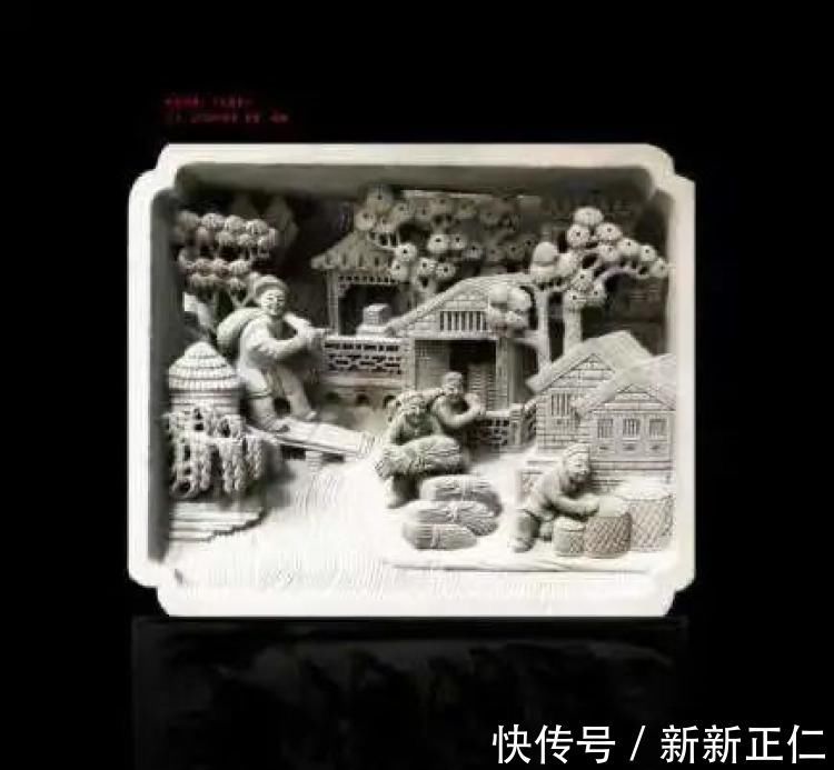砖雕|一块砖就是一个世界!砖雕大师吴正辉作品《丰收图》入库
