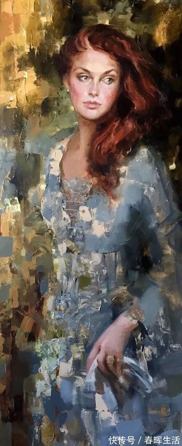 脱俗|她的油画有一种惊艳脱俗的美，乌克兰天才女画家艾琳·谢里