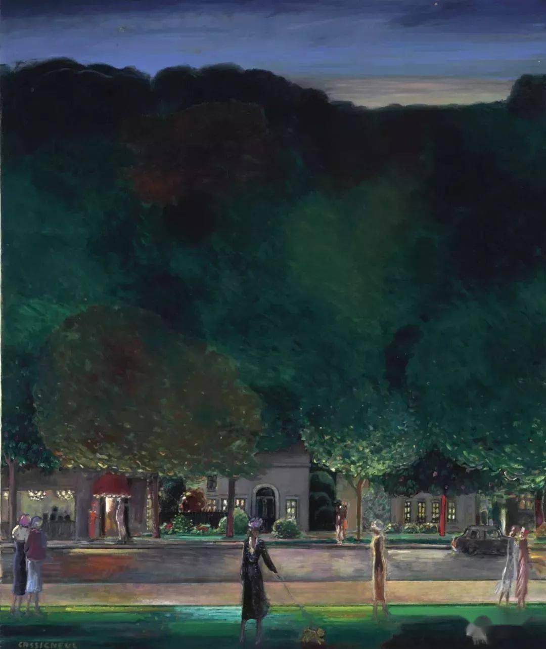 野兽主义#皮埃尔·卡西尼尔:领略野兽主义奔放节奏和表现主义浓烈意蕴油画作品