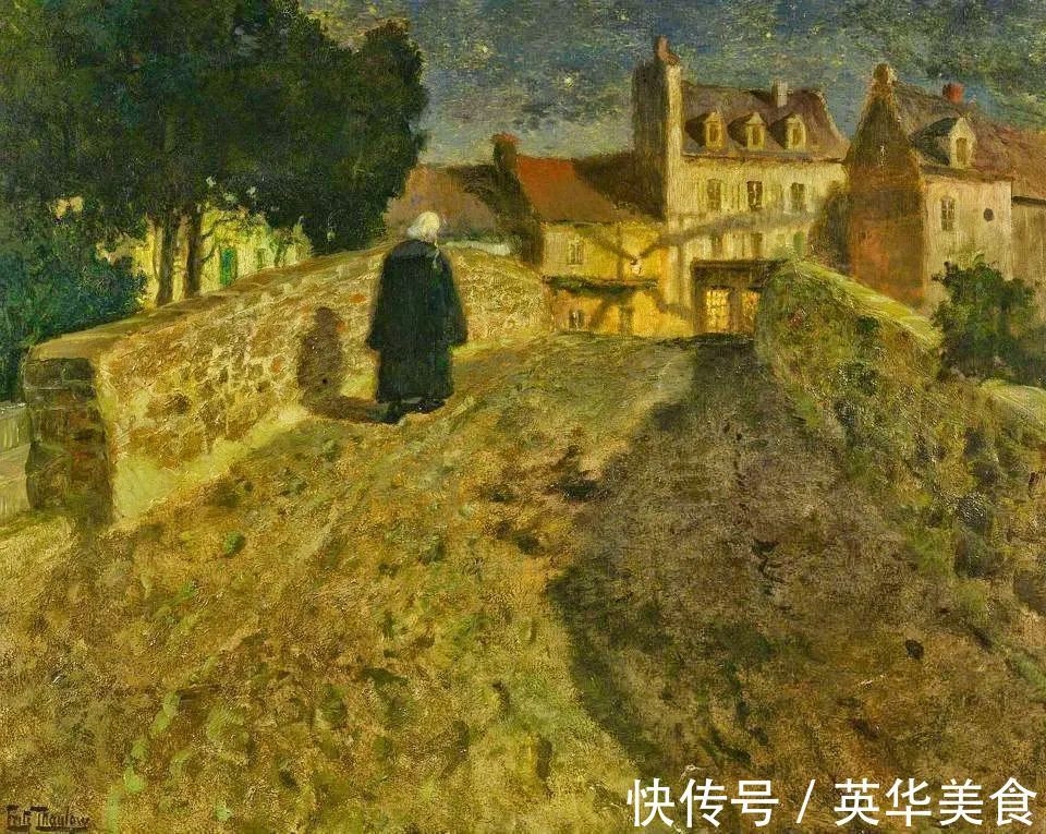 小溪|水与光的刻画,弗里茨的油画真是美妙至极