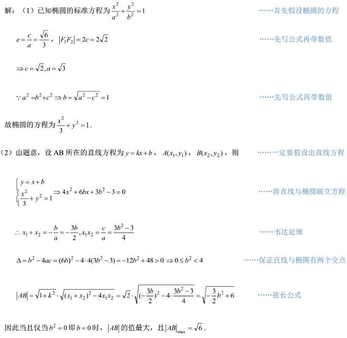 各题型通用答题模板+必背公式