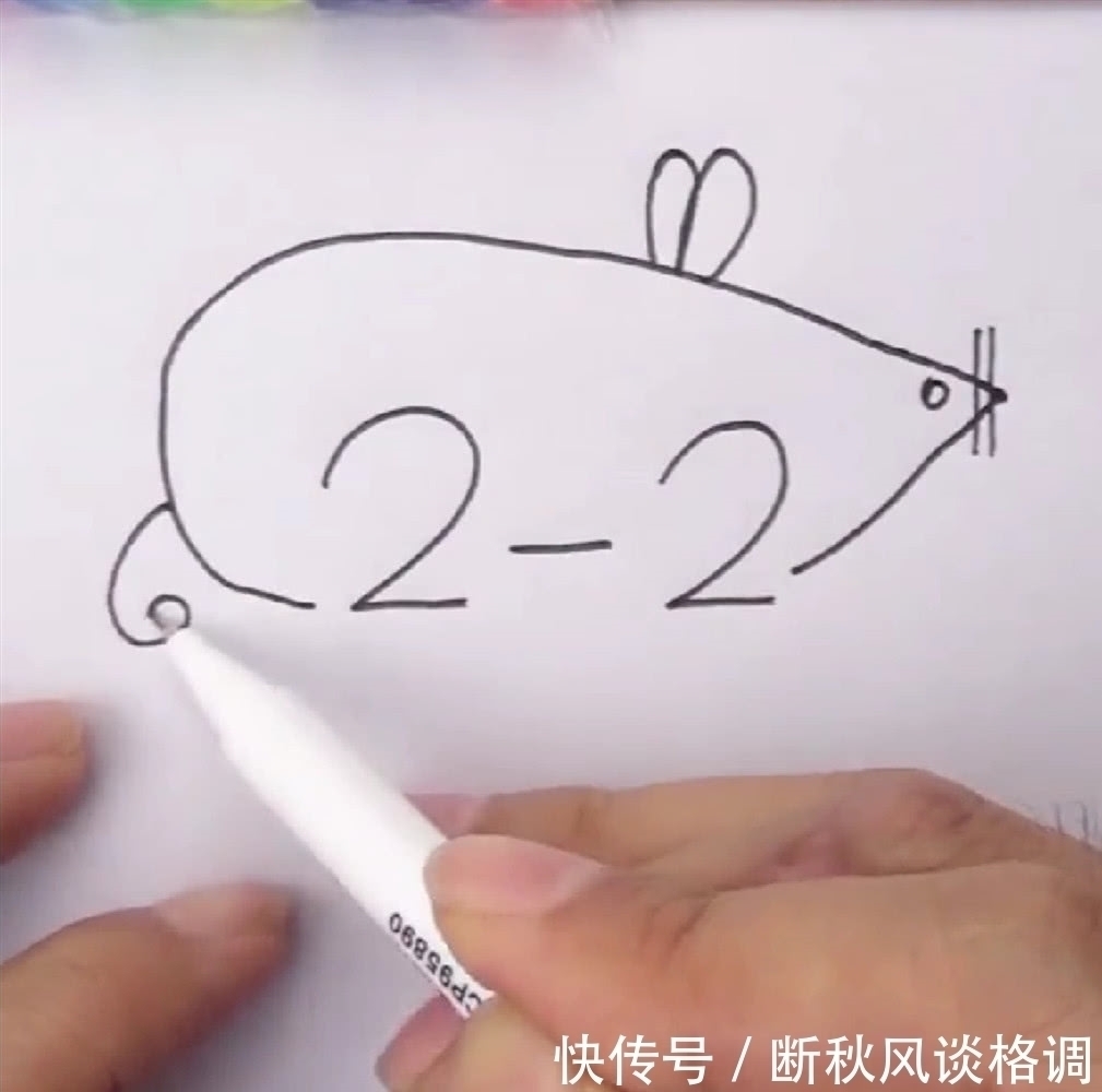 竖线$老师问他2-2等于几?他只画了一幅画,老师却给了他满分