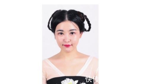 古风 古风造型对称发辫成环发型图解!