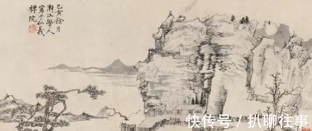 水墨纸本|清初四大画僧笔下的意境山水,不只是养眼