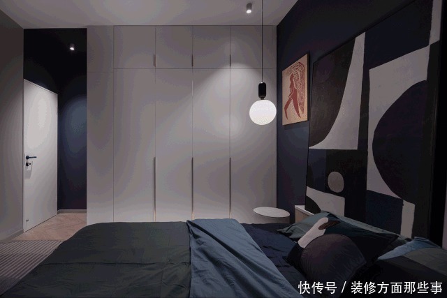 三居|90平个性三居装修，这样的隐形门设计，还是头一次见！