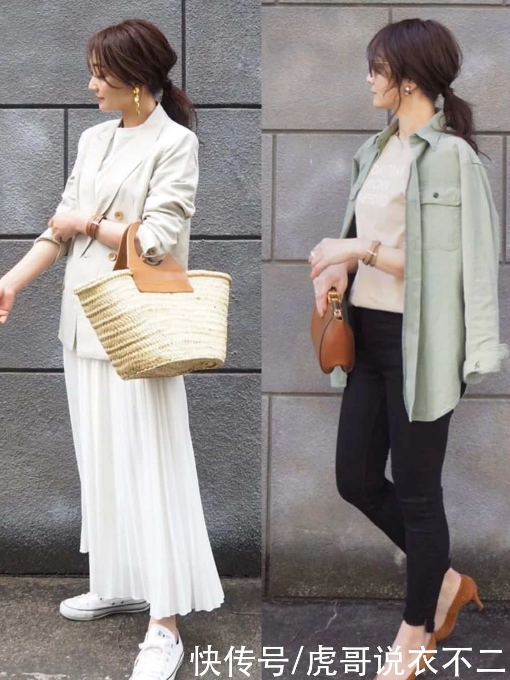 40岁女人穿衣要做减法，日本素人博主私服示范，每套都简约优雅