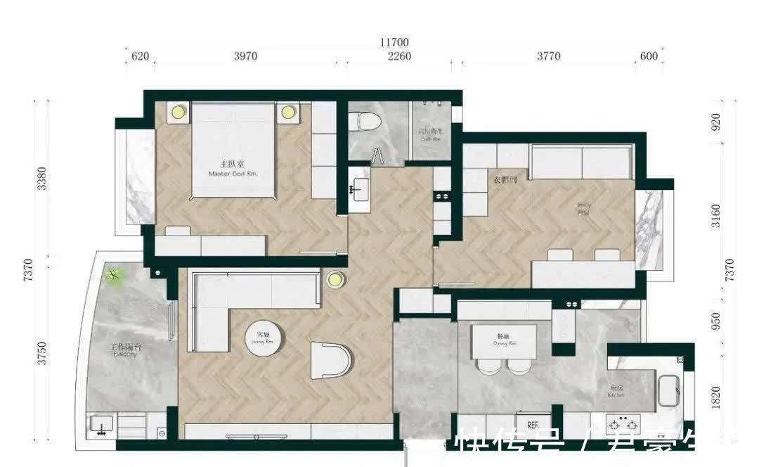丰富感|100㎡简约北欧风，效果简洁大气又有韵味，收纳功能还强大！