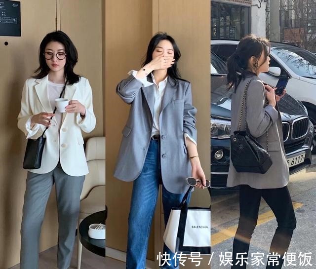 西装 穿西装不要只会配西装裤学这位博主的“高级”穿搭,优雅又干练!