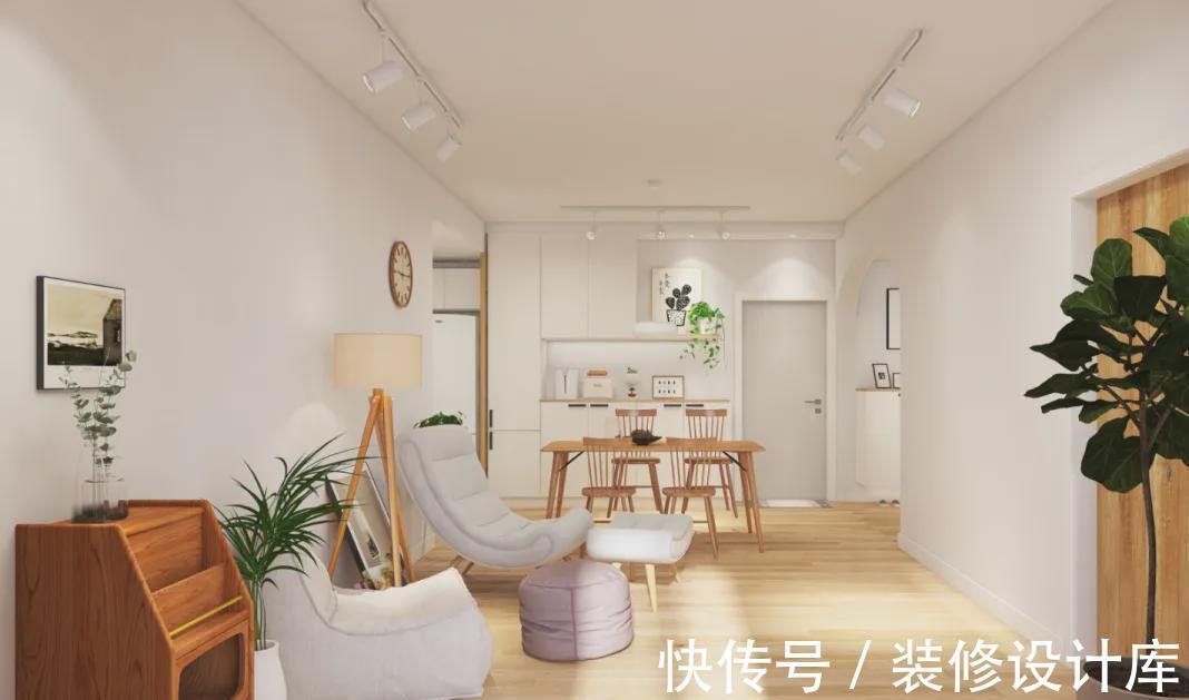 中式|97年的小夫妻,花了8w,把69m2的中式小窝改造成了自由北欧风