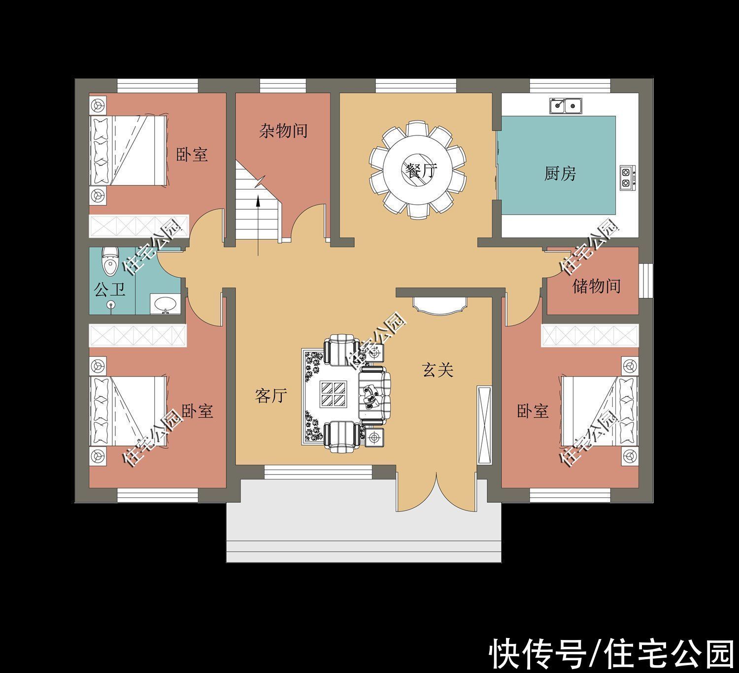 占地面积|下半年建房就选这10套二层吧，颜值一套比一套高，30来万就能盖