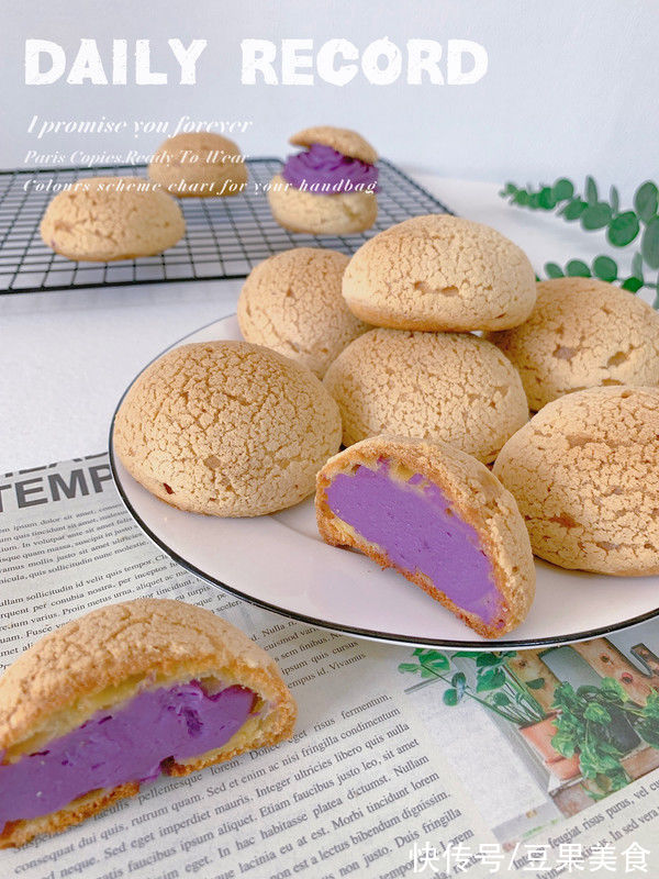 芋泥泡芙这样做百吃不腻，吃1次不过瘾