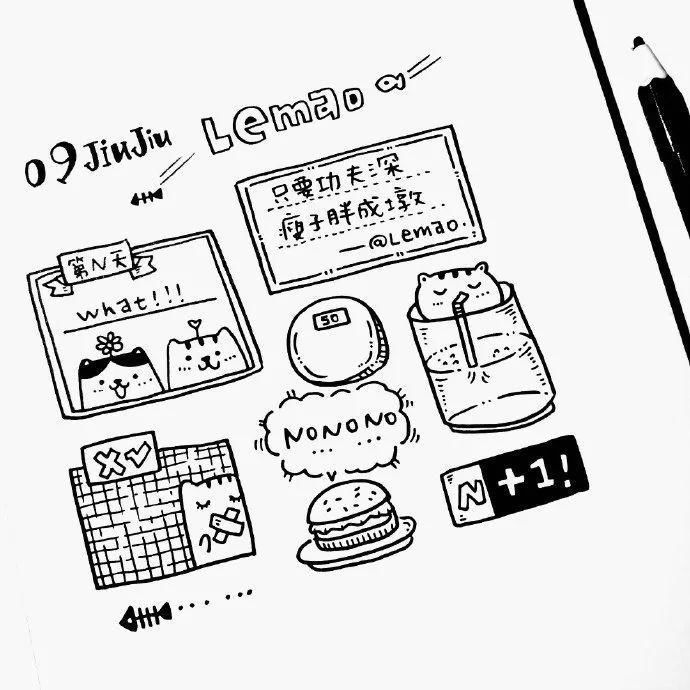 玩儿|画画一定要天分?这些简笔画,只用随手涂鸦就能完成,跟玩儿似的