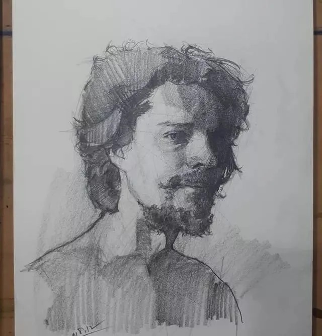 素描##尚唯美画室#大气的素描就是抓住大关系之后,细节你随意