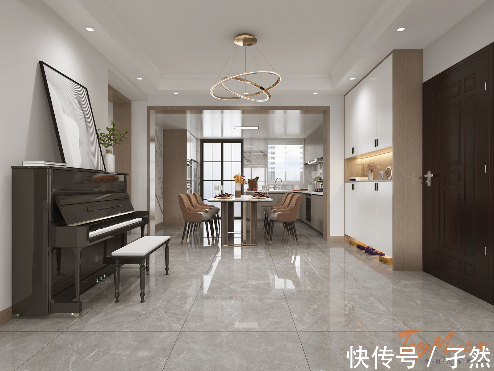 轻奢|【鲁班装饰】米兰园175㎡现代轻奢风格，质感奢华