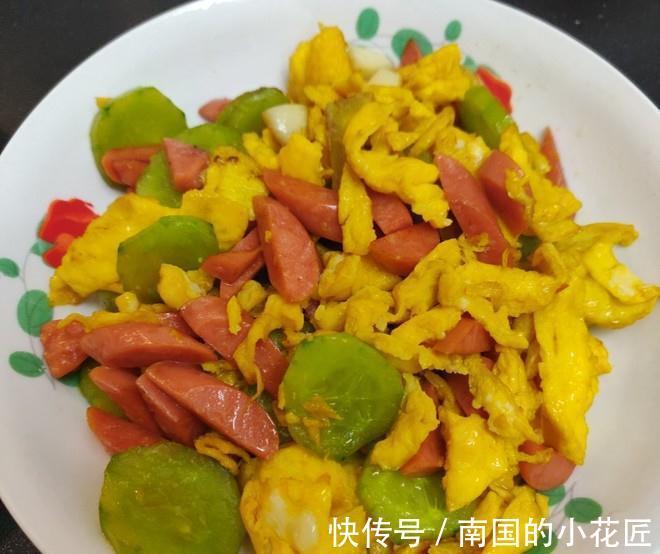 家常鸡蛋菜谱,黄瓜火腿炒鸡蛋,简单美味营养,超级下饭,吃不够