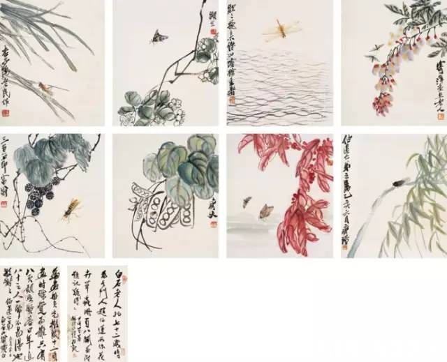 蝴蝶|齐白石草虫图200张，他把草虫画活了
