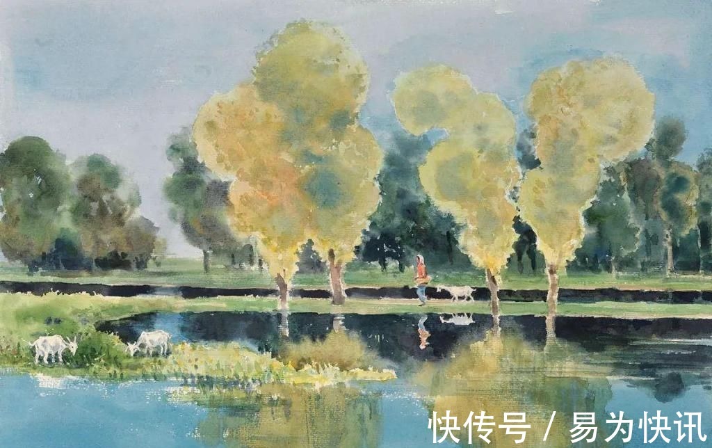 徐悲鸿!他被徐悲鸿称为“中国艺术界卓绝天才”,融入水墨意境的水彩,太美好了!