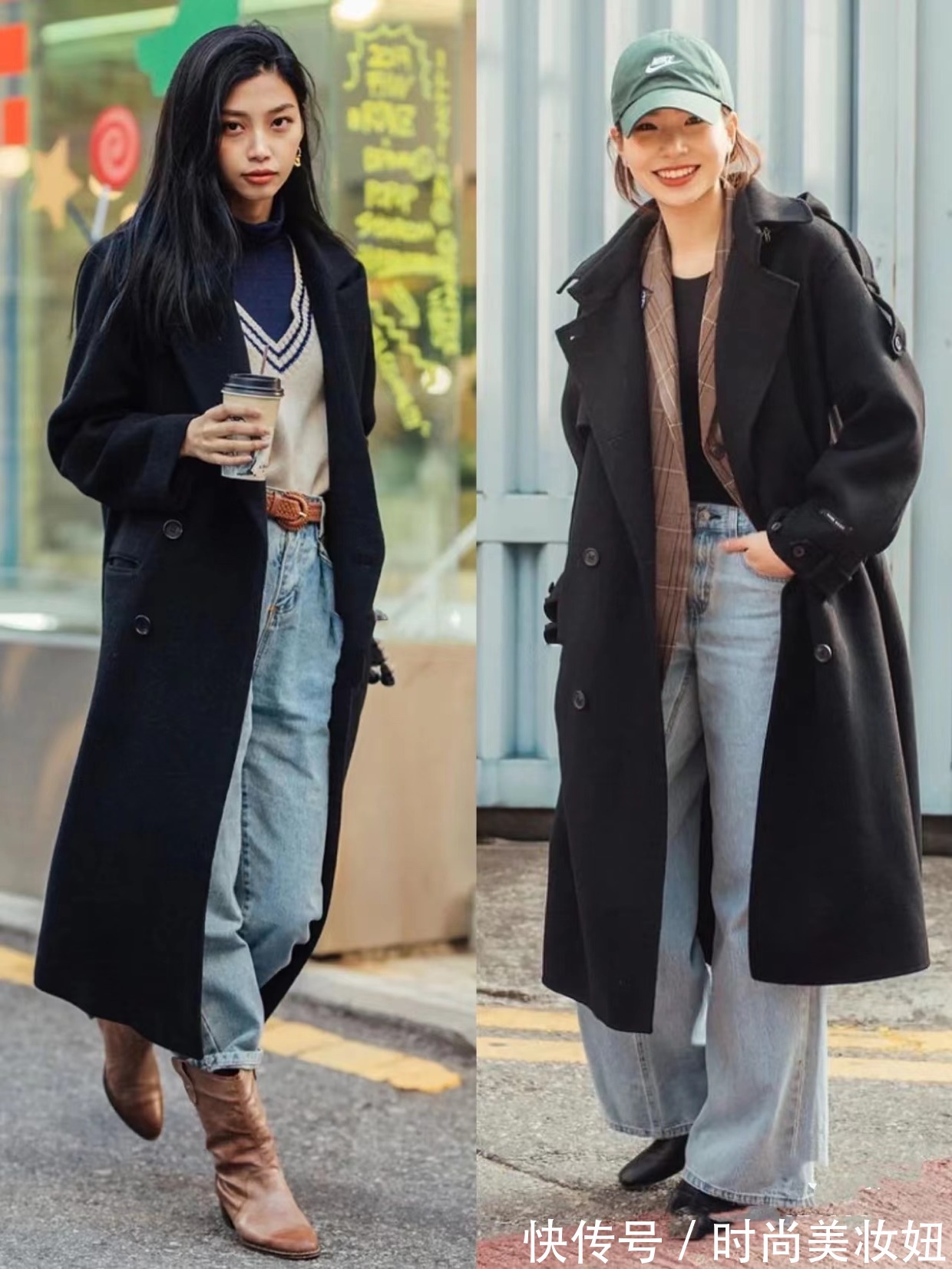 搭配|韩国女生穿大衣为什么这么好看?整理18套街拍示范,照穿洋气高级