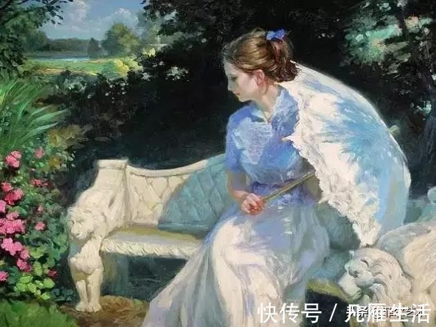 列宾#俄罗斯艺术家油画中的美女,温婉知性的魅力女神