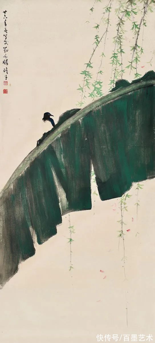 郑午昌@春风拂柳，春意浓！大师笔下的春柳太美了