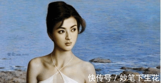 庸俗$日本80后画一幅落水美女，远看太庸俗，近看却震撼人心！