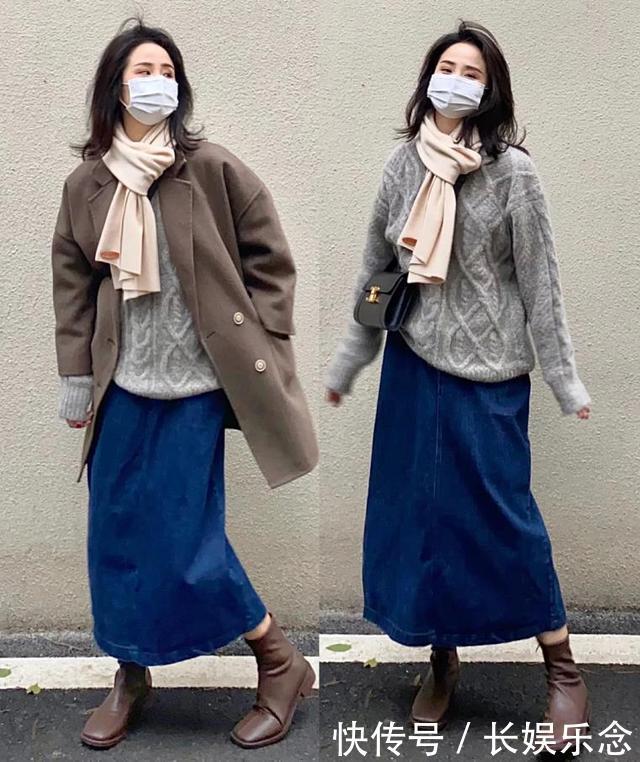 今年冬天“麻花毛衣”真火,搭配对这2件“外套”,温暖还时髦